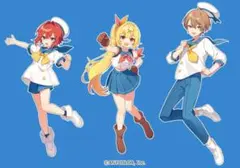 ビッパ団 3着＋星川ウィッグ コスプレ衣装(アンジュ、星川、加賀美/にじさんじ)