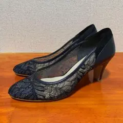 ダイアナ WELL FIT ウェルフィット 紺 ネイビー 24cm 2E