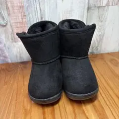 かわいい✨morino rinkle 黒ショートブーツ　ムートン