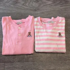 miki HOUSE ミキハウス　長袖Tシャツ ピンク 120cm　2着