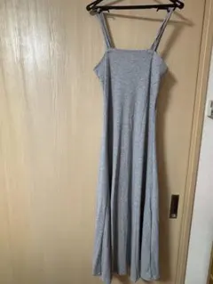 グレー キャミワンピース & クロップドパーカー セット