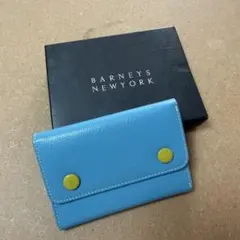 BARNEYS NEW YORK 三つ折り財布 ブルー レザーのサムネイル