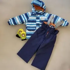 【美品】RESÉEDA キッズ スノーウェア 上下セット　サイズ90 耐水