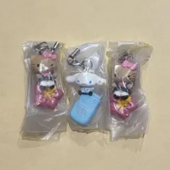 三麗鷗角色 平成辣妹吊飾 肉桂狗 肉桂捲 曬黑凱蒂貓