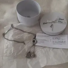 Dior シルバー チャーム付きネックレス