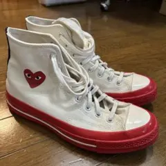 CONVERSE PLAY ハイカットスニーカー クリーム/レッド