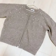 パール付きニット長袖