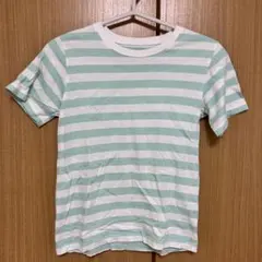 無印良品 ボーダーTシャツ グリーン 140