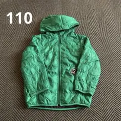 緑色 フード付き中綿コート 110cm