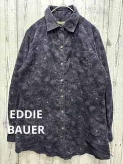 ♠️ EDDIE BAUER エディーバウアー　ビンテージ　花柄長袖シャツ