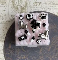 ホイップデコ ケース 小物入れ【ピンク ブラック】<25>