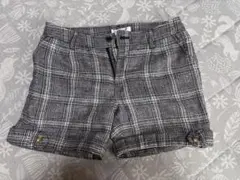 C.O.L.Z.A ピンクのラメ入りチェック柄ショートパンツ 秋冬Lサイズ