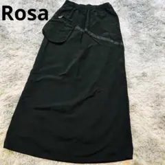 【大特価】 Rosa ブラックタイトスカート F ウエストゴム付き