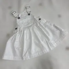 gap ベビー　ジャンパースカート　ホワイト　12-18M フリル