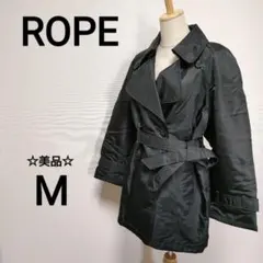 ☆美品　ROPE M ナイロンダブルブレストコート　トレンチコート　B86