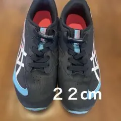 ASICS スニーカー 黒/青