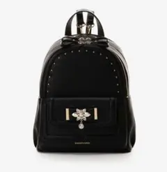 新品　SAMANTHAVEGA ビジューリボンリュック(小)ブラック　タグ付き