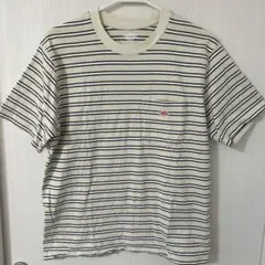 ストライプ Tシャツ アイボリー ネイビー