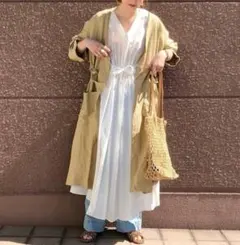 Simplicite シンプリシテェ リネンガウンコート