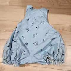 お砂場着　プレイウェア　MARLMARL　水色 スヌーピー柄 サロペット