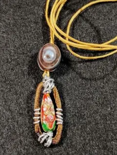 瑪瑙　天珠　七宝焼　ペンダント　パワーストーン　開運　ネックレス　蚤の市　中国