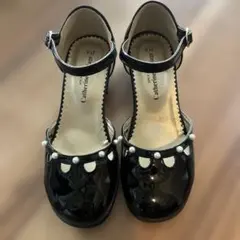 キャサリンコテージ　ブラックフォーマルシューズ　21.0