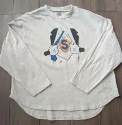 トロンプルイユプリント　長袖カットソー