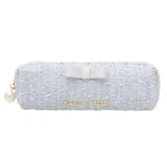 Maison de FLEUR ツイード筆箱 ライトブルー