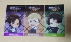 進撃の巨人　東京ジョイポリス　ステッカー　シール(エルヴィン、ハンジ、リヴァイ)