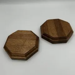 八角形 木製飾り台 No.2小物ディスプレイ・花台・台座・2点セットです