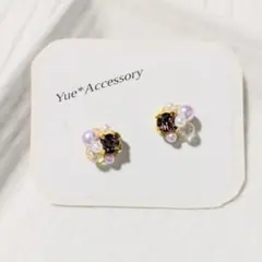 S-61　ハンドメイド☆ビジューピアス／イヤリング