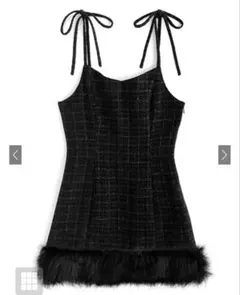 ファーラメツイードミニキャミワンピース