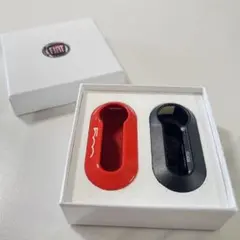 FIAT【純正】新品未使用 キーカバー レッド ブラック ２個セットのサムネイル
