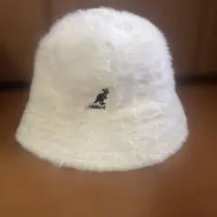 KANGOL ファーバケットハット　白
