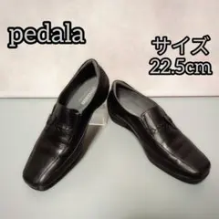 美品【pedala】 ペダラ （22.5cm） コンフォートシューズ レザー 黒のサムネイル
