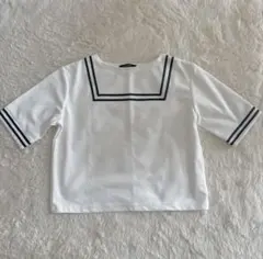 w closet セーラーカラー 半袖Tシャツ ホワイトのサムネイル