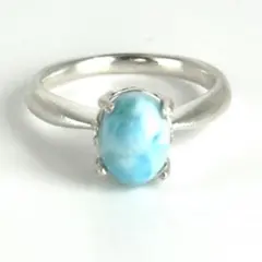【カリブの宝石】水色ラリマー シルバーリング