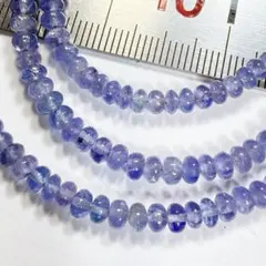カイヤナイト ファセットロンデル 40cm 一連 天然石 - メルカリ