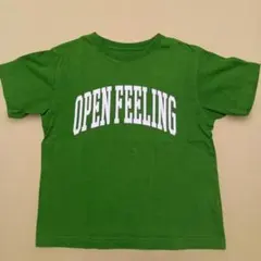 OPEN FEELING ロゴプリント Tシャツ グリーンのサムネイル