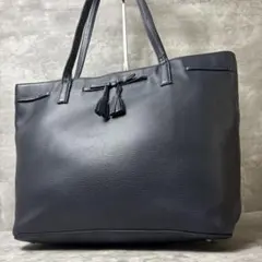 傳濱野 monna モーナ トートバッグ レザー A4可 肩掛け 紺