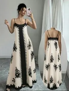 SHEIN エスニック マキシワンピ