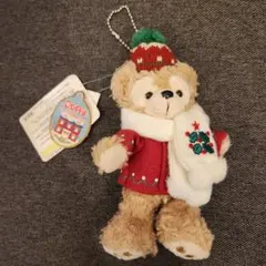 新品 ダッフィー ぬいぐるみバッジ クリスマス