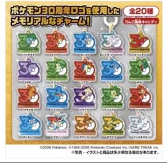 ポケチャーム　30周年ロゴマスコット 14種