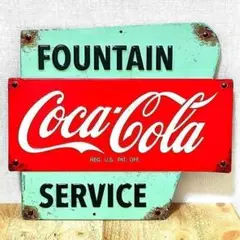 ブリキ看板 コカコーラ エンボスメタルサイン COCA-COLA ロゴ 壁飾り