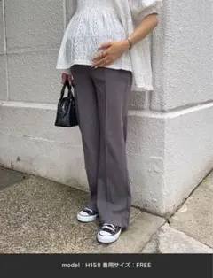 神戸レタス　のびのびストレッチセンターラインマタニティパンツ