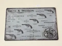 Smith & Wesson ブリキ看板 インテリア 昭和レトロ