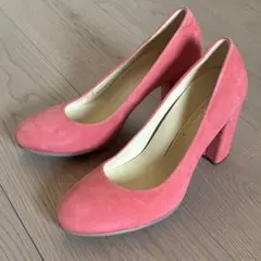 美品 エコー ピンク パンプス チャンキーヒール37のサムネイル