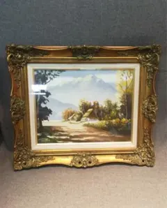 絵画　油絵　木製額縁　美術系