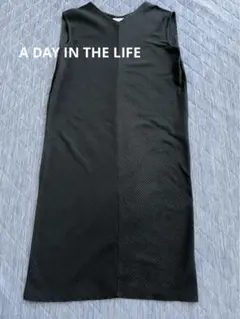 ＜美品＞A DAY IN THE LIFE ノースリーブ　ワンピース　ブラック