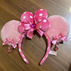 ディズニー ミニー カチューシャ イヤリング ピンク